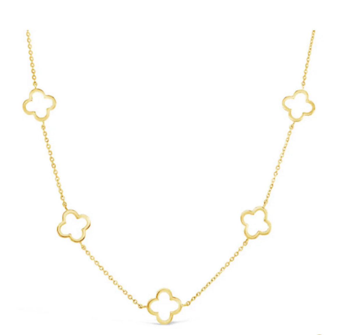 FANCY FINE OPEN CLOVER NECKLACE