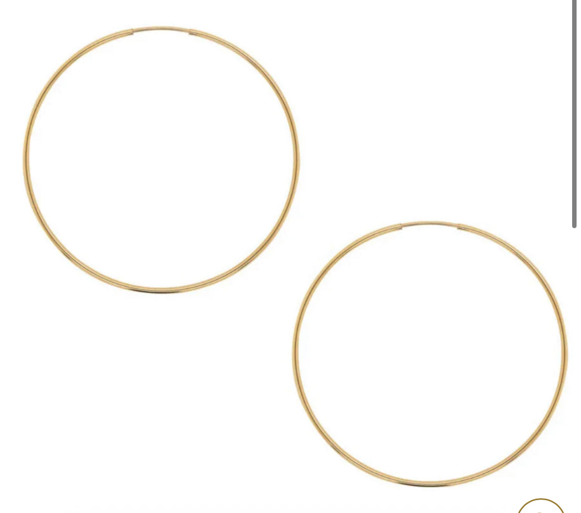 14K NEW JLO HOOPS 60mm