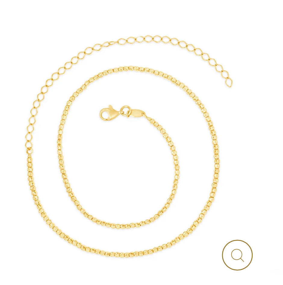 14K BALLS CHOCKER NECKLACE AJUSTABLE