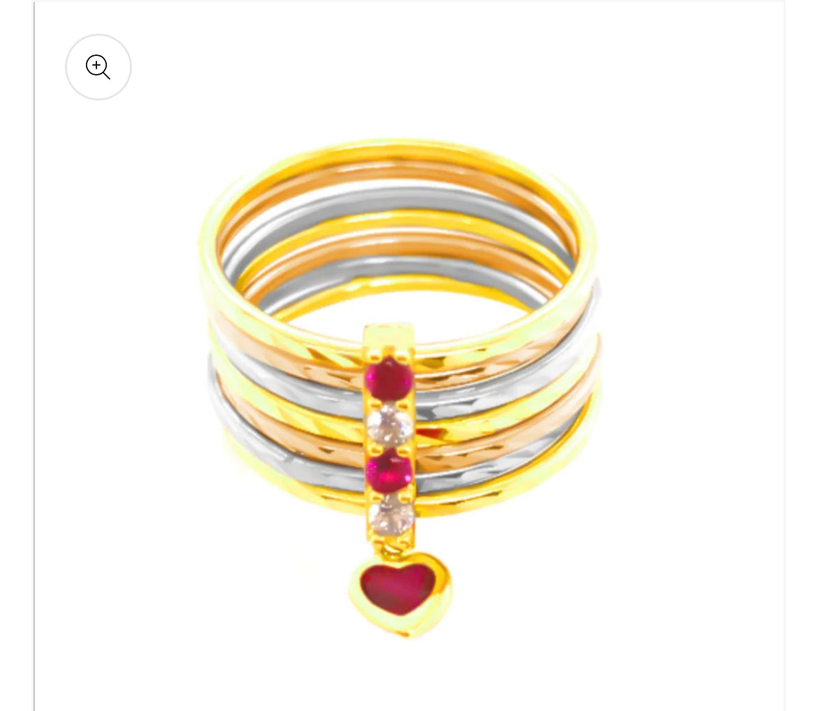 Semanario 3 Tonos Gold Ring