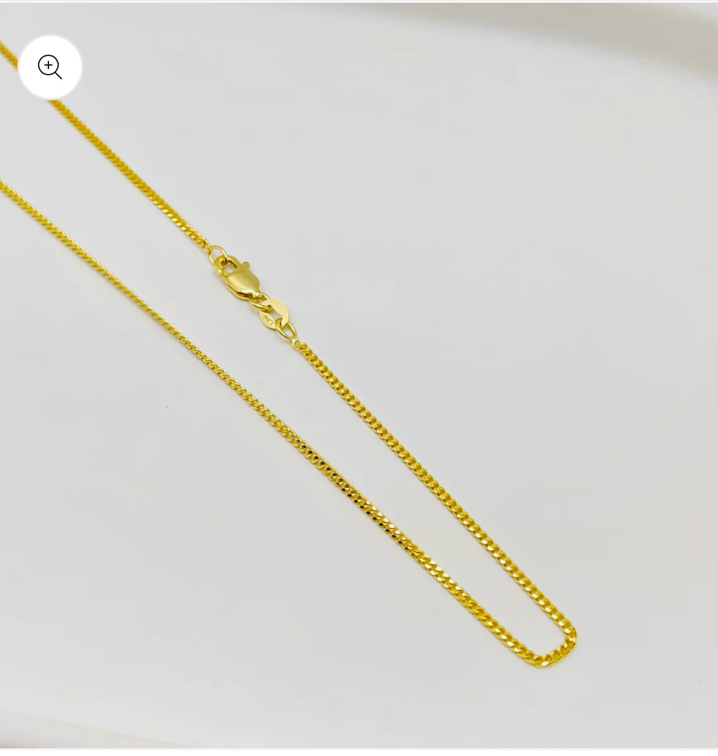 Cuban Link fina 14kt 1mm