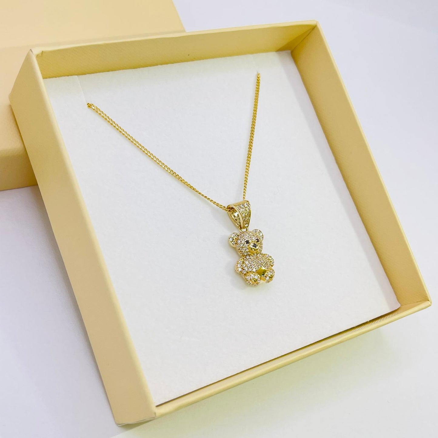 Cuban 1mm 20” And Oso Cz Necklace