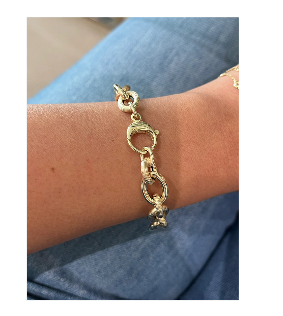 14K Round Link Set
