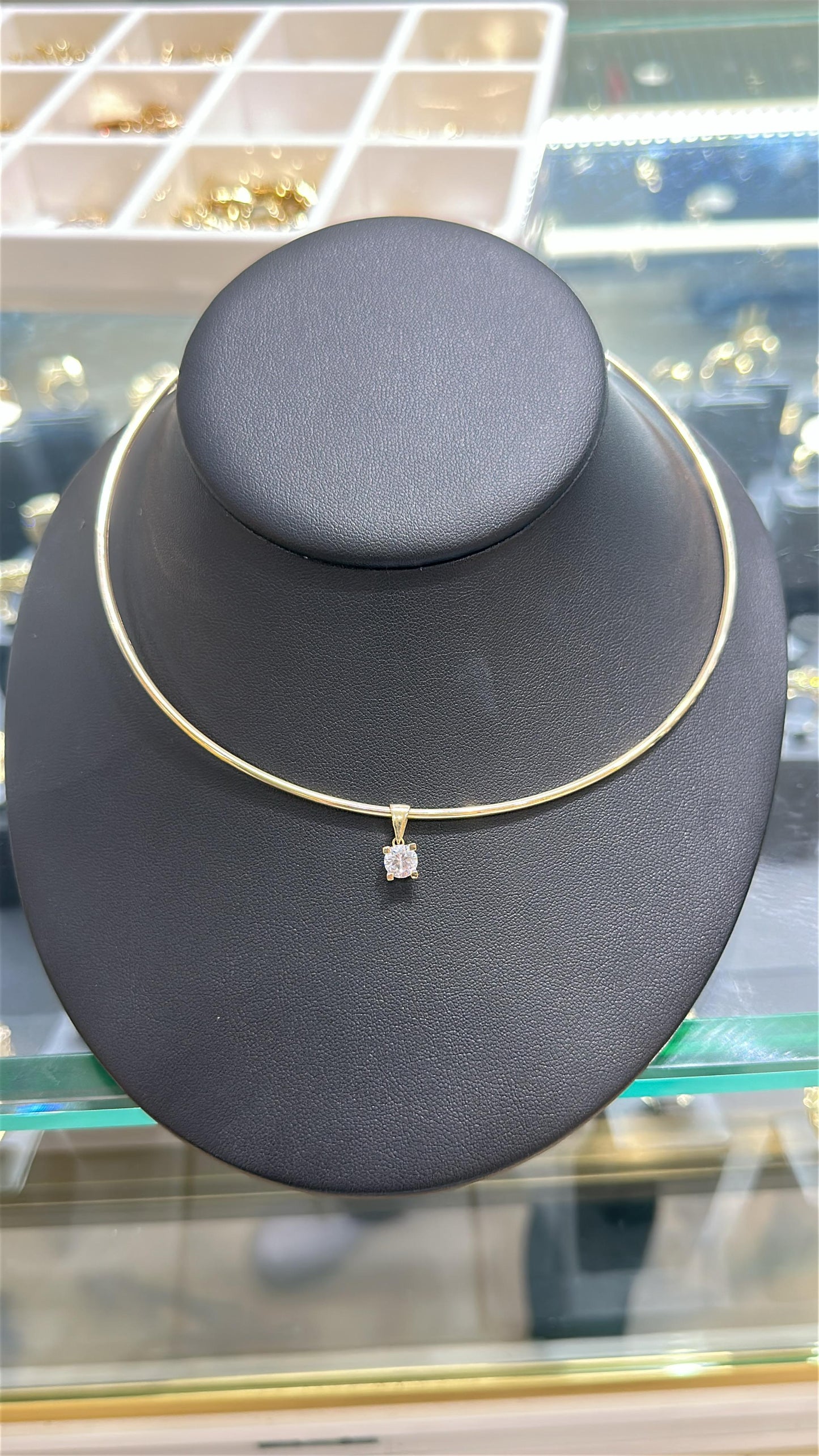 10kt Choker, pendant and anklet