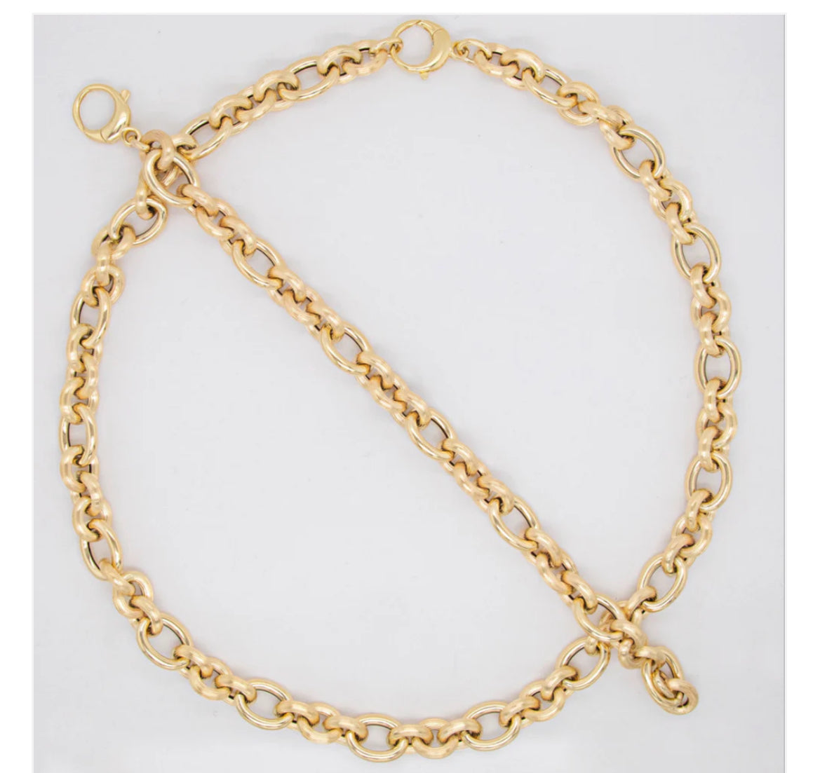 14K Round Link Set