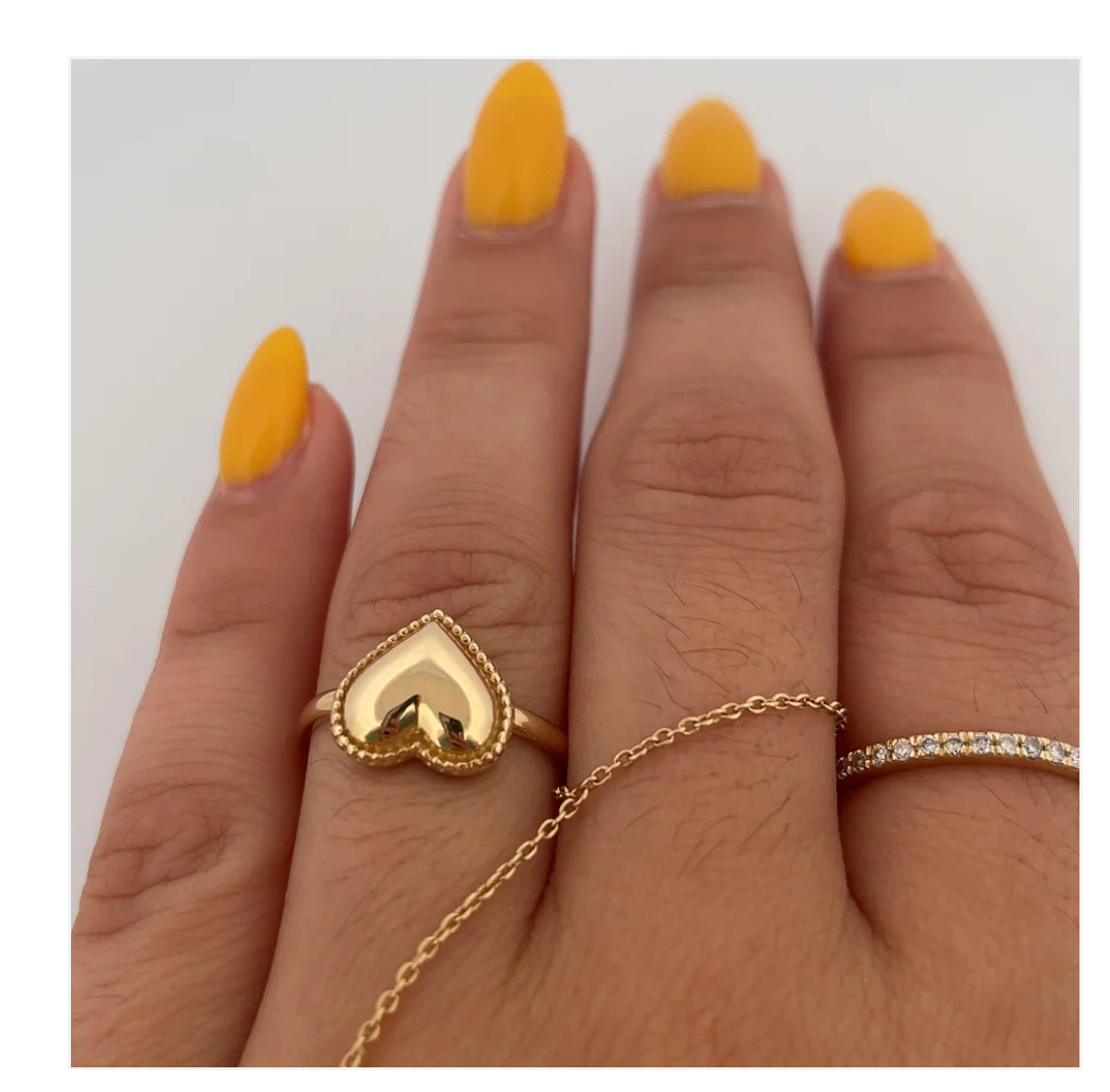 14K Plain Corazon Ring