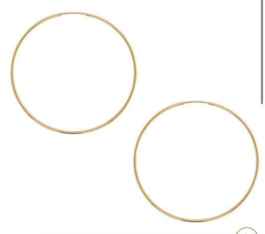 14K NEW JLO HOOPS 60mm