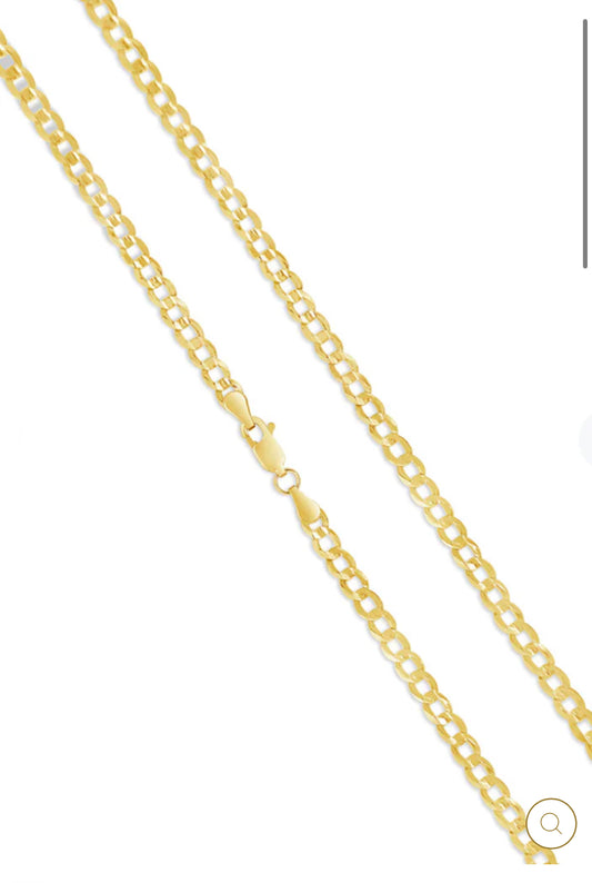 14K CUBAN ITALIAN 4MM CHAIN