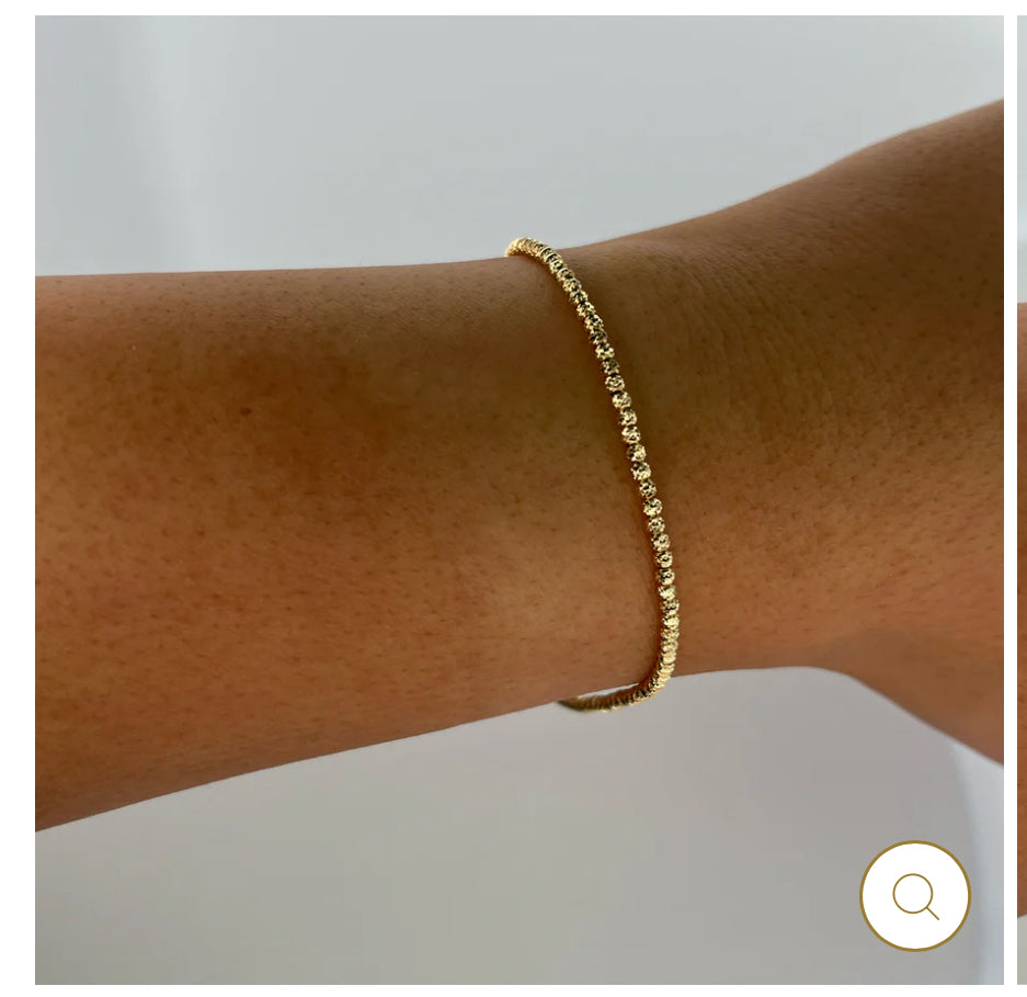 14K YELLOW GOLD BALLS BRACELET