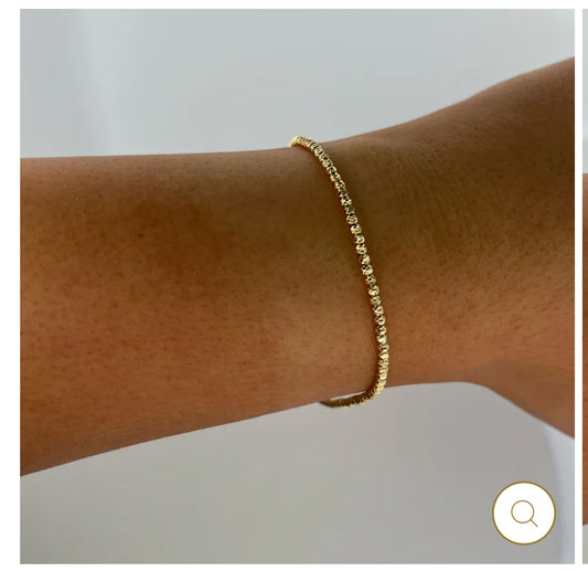 14K YELLOW GOLD BALLS BRACELET