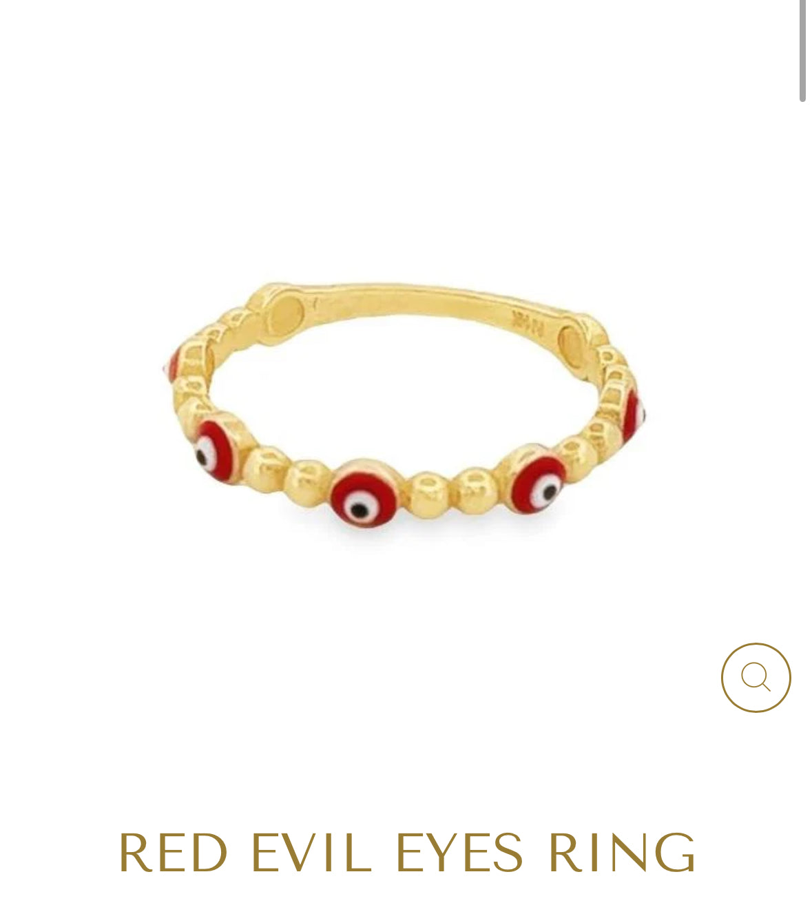 Evil Eyes Red Ring