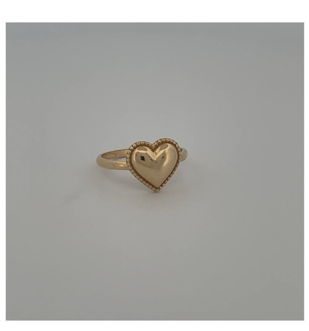 14K Plain Corazon Ring