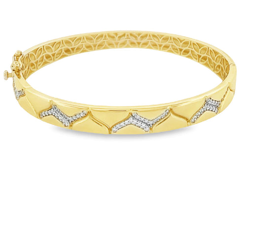 14K Gold Bangle New Style