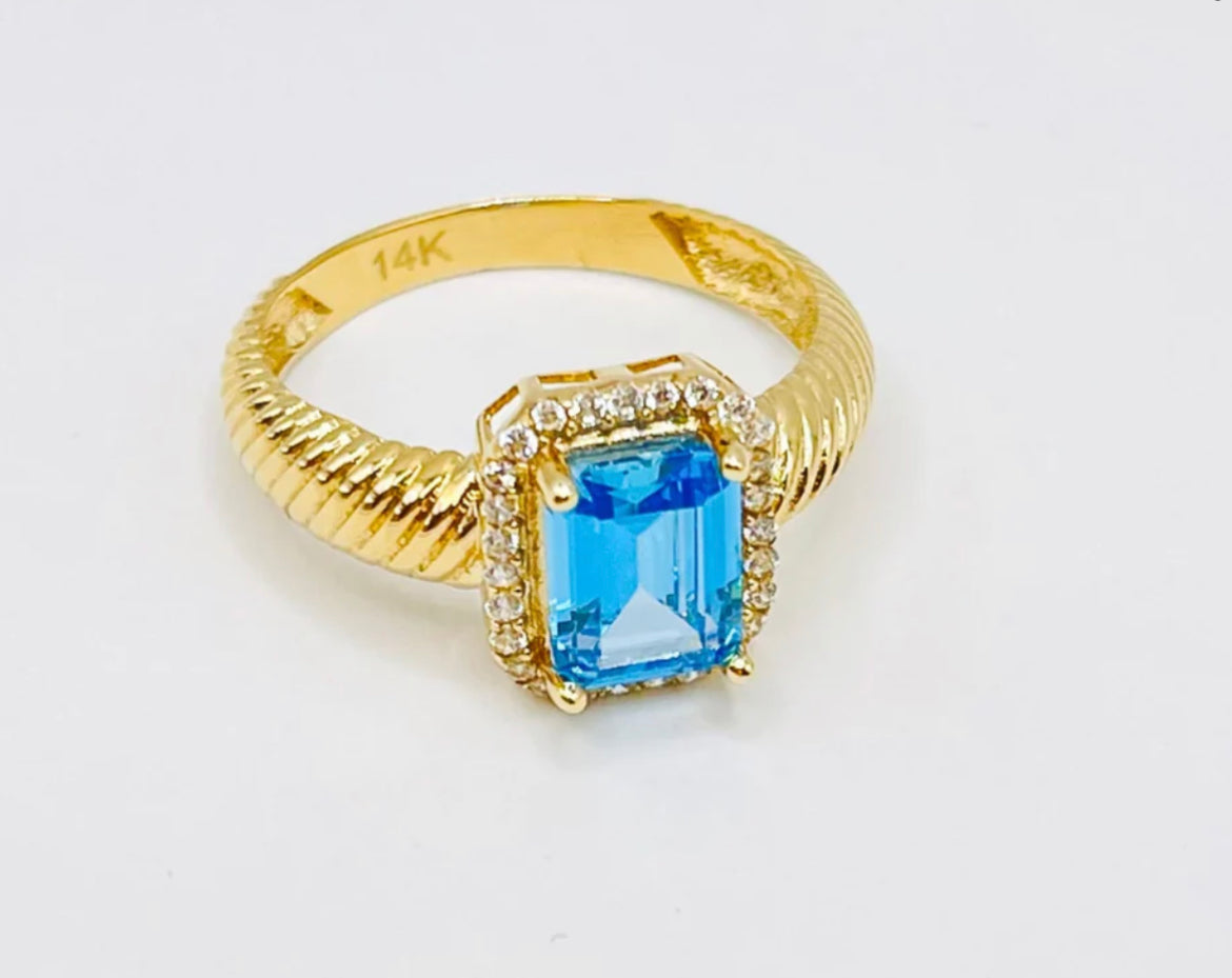 Anillo Piedra Azul Cielo