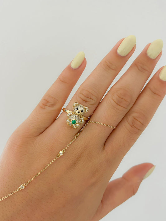 Oso + Green Stone Ring
