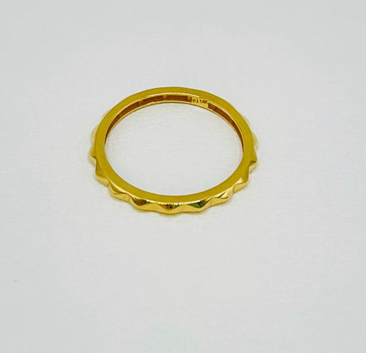 14k Anillo banda puntas